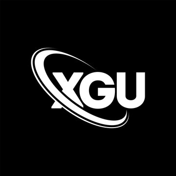 XGU logo. XGU letter. XGU letter logo design. Initials XGU logo linked with circle and uppercase monogram logo. XGU typography for technology, business and real estate brand.