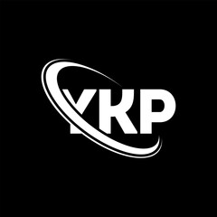 YKP logo. YKP letter. YKP letter logo design. Initials YKP logo linked with circle and uppercase monogram logo. YKP typography for technology, business and real estate brand.