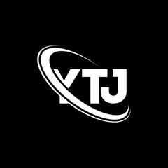 YTJ logo. YTJ letter. YTJ letter logo design. Initials YTJ logo linked with circle and uppercase monogram logo. YTJ typography for technology, business and real estate brand.