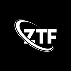 ZTF logo. ZTF letter. ZTF letter logo design. Initials ZTF logo linked with circle and uppercase monogram logo. ZTF typography for technology, business and real estate brand.