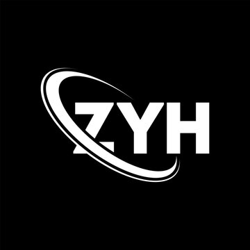 ZYH logo. ZYH letter. ZYH letter logo design. Initials ZYH logo linked with circle and uppercase monogram logo. ZYH typography for technology, business and real estate brand.