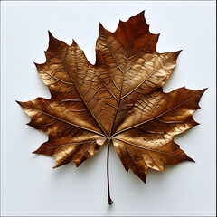 Fototapeta premium autumn leaf isolated on white