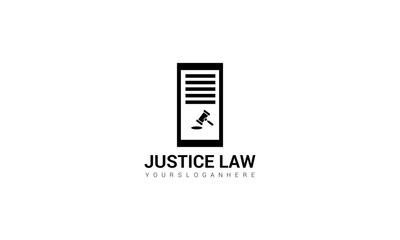 A modern logo design with a graphic representation of the yin-yang symbol merged with the scales of justice, representing balance and harmony.

