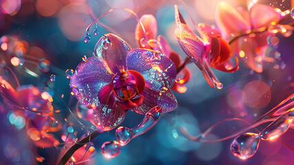 Iridescent crystal orchid