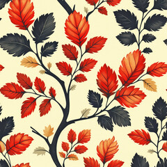 Fototapeta na wymiar leaf frameless pattern to enlarge and use as graphic element like background, tiles, ai generated