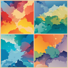 Abstract Watercolor Backgrounds	