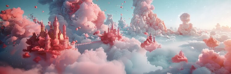 Pink Clouds Over Forest - 753295648