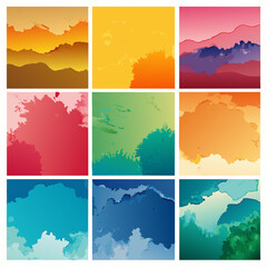 Abstract Watercolor Backgrounds	