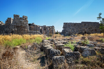 The ruins of the ancient city of Perge. 