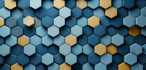 Create a minimalistic pattern with a repeating hexagonal shape - obrazy, fototapety, plakaty