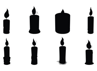 candle vector illustration isolated on white background. 

