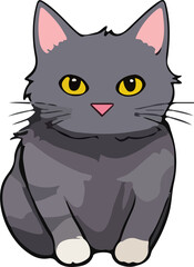 Obraz premium cat design illustration isolated on transparent background