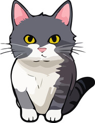 cat design illustration isolated on transparent  background