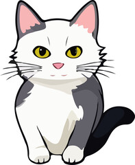 cat vector design illustration isolated on transparent background