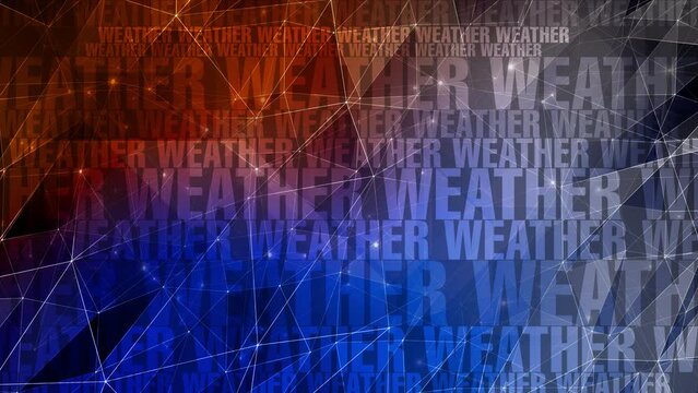 Prediction for international weather forecast with connected lines and climate change inscription on creative weather text backdrop