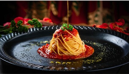 Spaghetti - Espaguete molho vermelho - obrazy, fototapety, plakaty