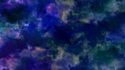 Dark blue dirty grunge texture. Abstract watercolor background.
