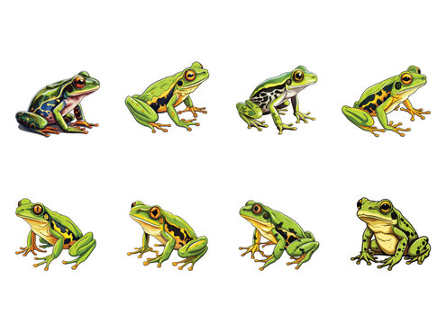 frog vector illustration isolated on white background. 
