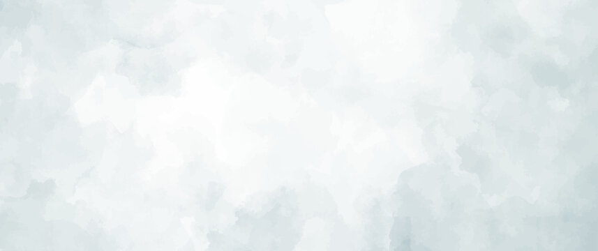 Watercolor vector texture background. Hand drawn grey blue abstract vector illustration for background. Template for design. Vintage grunge surface. Empty blank. Blue sky and clouds.
