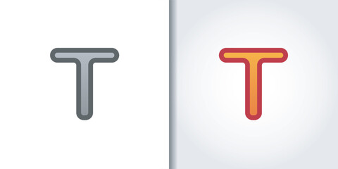rigid letter t logo set