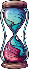 hourglass vector illustration isolated on transparent background. 
