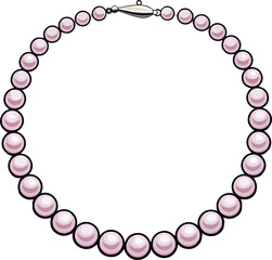 Obraz premium necklace illustration isolated on transparent background. 