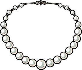 Obraz premium necklace illustration isolated on transparent background. 