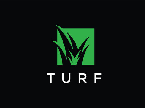 Natural Vector grass logo. Design templates for wild grass, artificial grass, field grass, lawn grass, wild grass.