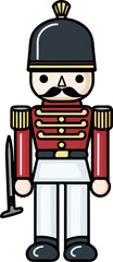 toy soldier vector illustration isolated on white background. 