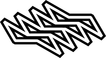 Triangle bold line shape. Geometric element