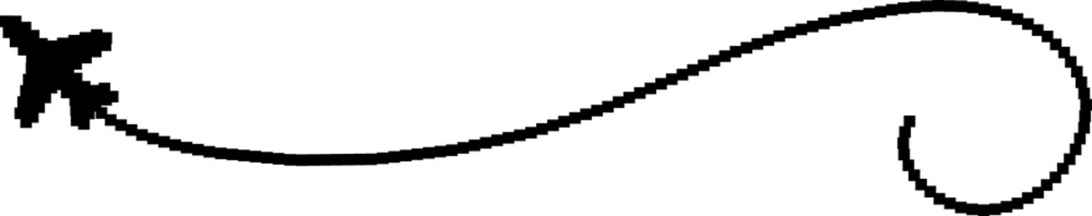 8 bits of airplane routes pixels