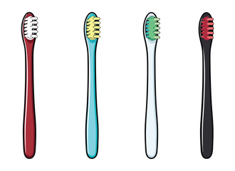 toothbrush vector illustration isolated on white background. 
