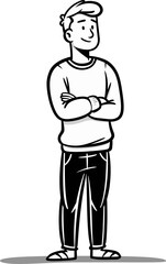 Fototapeta premium Man and the Underworld: Vector Descent into Subterranean Realms