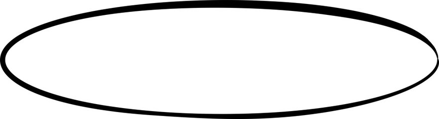 Oval frames brush painted, ink stamp, circle banner