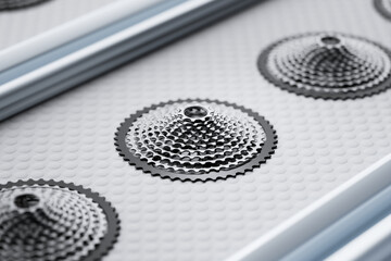 High-Precision Metal Gears with Water Droplet - Intricate Engineering