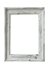 Rustic white wooden picture frame