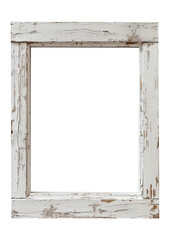 Rustic white wooden picture frame