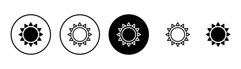 Sun icon vector isolated on white background. Sun vector icon