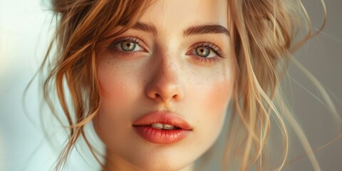 Fototapeta premium A young top model woman photography