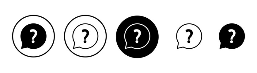 Question Icon vector isolated on white background. Question mark sign. help icon. Faq