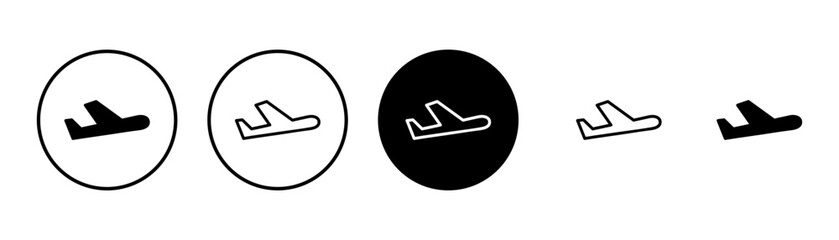 Plane icon vector isolated on white background. Aeroplane vector icon. Flight transport symbol. Travel element illustration. Holiday symbol. Airplane