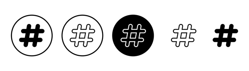 Hashtag icon vector isolated on white background. hashtag vector icon