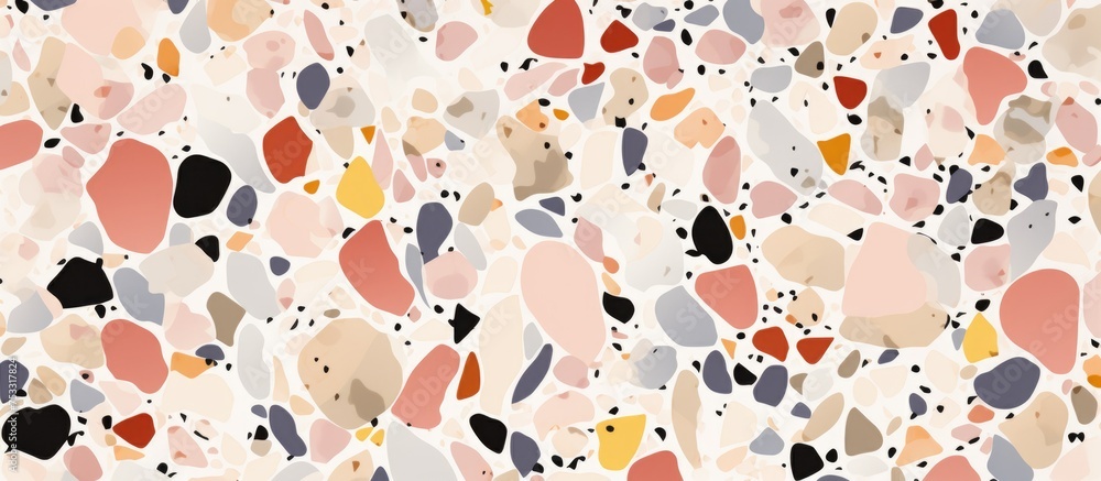 Poster terrazzo pattern with seamless abstract stone texture