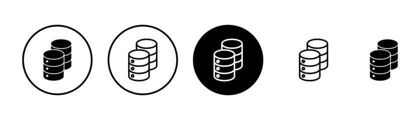 Database icon vector isolated on white background. database vector icon