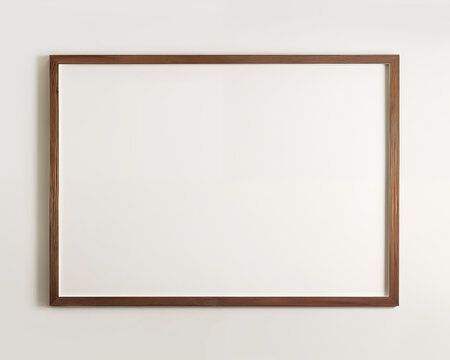 Empty Picture Frame against white wall