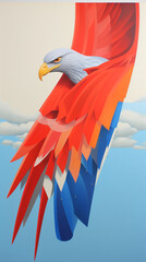 Obraz premium A kite that mimics a soaring eagle with lifelike wings and a majestic appearance