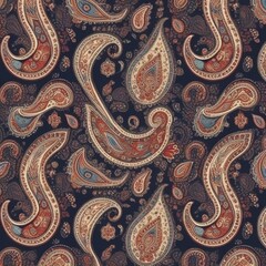 Colorful Paisley thai fabric background