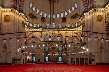 Obraz premium Istanbul - Inside the Süleymaniye Mosque