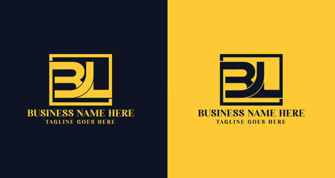 Bold BL Logo design vector template