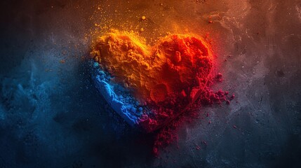 Minimalistic charm meets the vibrancy of colors in this Valentine's Day image, creating an impactful visual experience. 